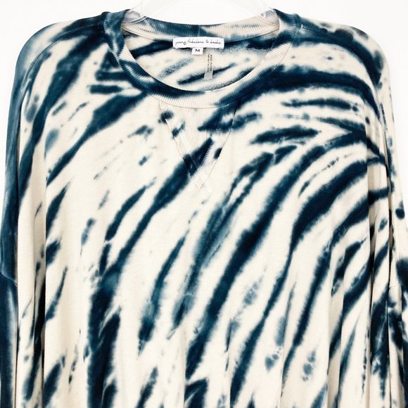 Young Fabulous & Broke Juliette Tie Dye Oversized Sweatshirt Size M Blue Safari - Picture 3 of 8